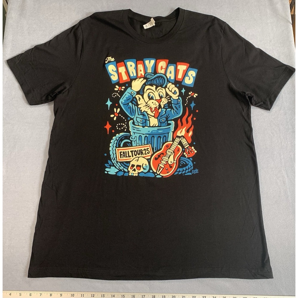 The Stray Cats 2025 US Fall Tour Dates T-Shirt Rock And Roll Band Tee Rockabilly